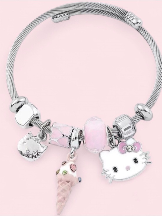 Sanrio Other - Charm Bracelet with Hello Kitty and Ice Cream Charms